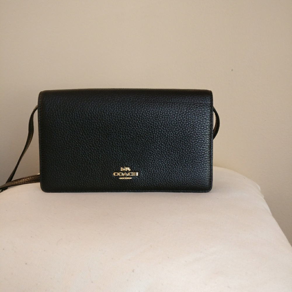 Coach Hayden Foldover Leather Crossbody Clutch WOC